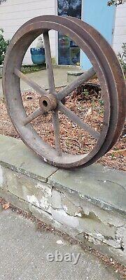 Vintage Cast Iron Wire Spool Reel Wheel 31.5 x 4 INDUSTRIAL factory 98 LBS