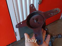 Vintage Cast Iron brown color Foot Table Base Stand 28 height