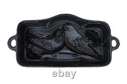 Vintage Cast Iron doves pan Doves mold baking pan (# 14534)