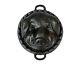 Vintage Cast Iron Pig`s Head Pan Pig Mold Baking Pan 20th Century (# 14485)