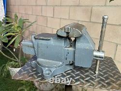 Vintage Craftsman 4 1/2'' Jaw Swivel Anvil Vise, With Pipe Grips 26 Lbs, USA Vice