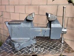 Vintage Craftsman 4 1/2'' Jaw Swivel Anvil Vise, With Pipe Grips 26 Lbs, USA Vice