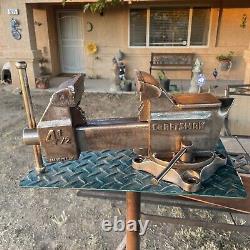 Vintage Craftsman 4 1/2'' Swivel Anvil Bench Vise Cast Iron Vice 27 Lbs