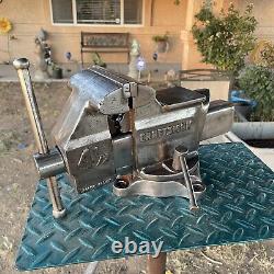 Vintage Craftsman 4 1/2'' Swivel Anvil Bench Vise Cast Iron Vice 27 Lbs