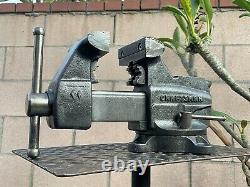 Vintage Craftsman 4'' Jaw Swivel Anvil Vise, With Pipe Grips 25 Lbs Vice