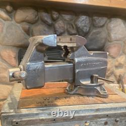 Vintage Craftsman Swivel Anvil Bench Vise 5 Jaws WithPipe Grips, Cast Iron, 36 LBS