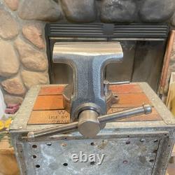Vintage Craftsman Swivel Anvil Bench Vise 5 Jaws WithPipe Grips, Cast Iron, 36 LBS