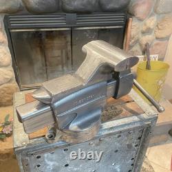 Vintage Craftsman Swivel Anvil Bench Vise 5 Jaws WithPipe Grips, Cast Iron, 36 LBS