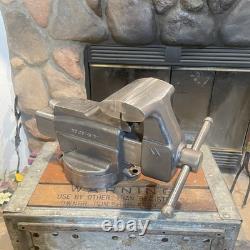 Vintage Craftsman Swivel Anvil Bench Vise 5 Jaws WithPipe Grips, Cast Iron, 36 LBS