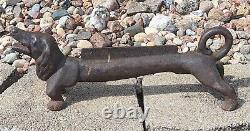 Vintage Dachsund Cast Iron Weiner Dog Boot Scraper 22 Long 27 lbs
