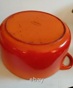 Vintage Descoware Belgium Cherry Flame Enameled Cast Iron Dutch Oven 2 E 10