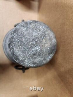 Vintage Finial Post Top Hitching Cast Iron Cannon Ball Pole Antique Rings 10lbs