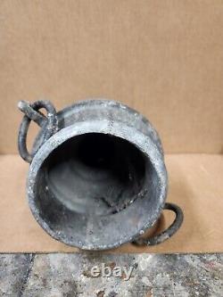 Vintage Finial Post Top Hitching Cast Iron Cannon Ball Pole Antique Rings 10lbs