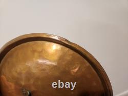 Vintage French Copper Saute Pan 9.5 Cast Iron Handle France 7 lbs Thick With Lid