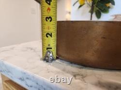 Vintage French Copper Saute Pan 9.5 Cast Iron Handle France 7 lbs Thick With Lid