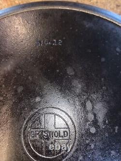 Vintage GRISWOLD #12 719B Small Block Logo Heat Ring Cast Iron Skillet ERIE PA