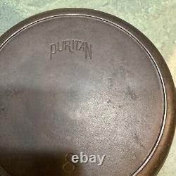 Vintage GRISWOLD(1504) PURITAN 10 CAST IRON SKILLET HEAT RING Level Restored