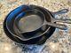 Vintage Griswold Cast Iron Skillets #3, 6 And 8. Great Condition