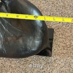 Vintage Global Views Cast Iron Hand on Marble Base MASSIVE 23 lbs RARE