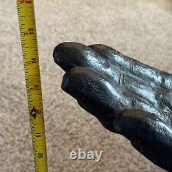 Vintage Global Views Cast Iron Hand on Marble Base MASSIVE 23 lbs RARE