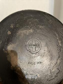 Vintage Griswold 12 Cast Iron Pan Skillet No. 10 Small Logo 716 Erie PA USA