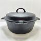 Vintage Griswold 2568 Cast Iron Dutch Oven No. 8 Hinged Lid Handles Erie Pa Usa