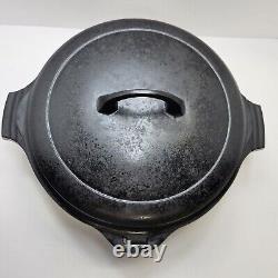 Vintage Griswold 2568 Cast Iron Dutch Oven No. 8 Hinged Lid Handles Erie PA USA