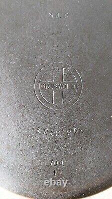 Vintage Griswold No. 8 Cast Iron Skillet Small Logo RESTORED/SEASONED