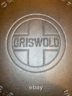 Vintage Griswold cast iron round griddle # 9 609 Large block RARE CONDITION