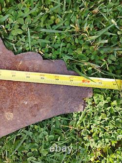 Vintage Heavy 40 lbs Cast Iron Bald Eagle & Shield Wall Plaque 33x15