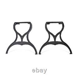 Vintage Industrial Ductile Cast Iron Table Legs Set of 2