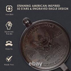 Vintage Inspired Cast Iron Waffle Iron Stovetop Waffle Maker Made in USA