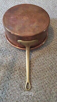 Vintage Italian made Hammered Copper finish 4 Qt. Sauce pan With Cast Handle