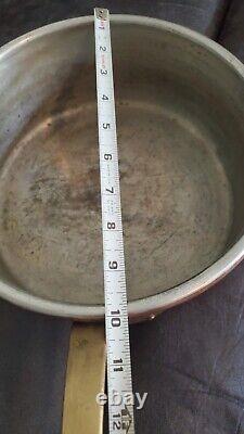 Vintage Italian made Hammered Copper finish 4 Qt. Sauce pan With Cast Handle