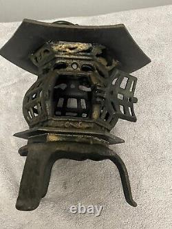 Vintage Japanese Cast Iron Pagoda Garden Lantern Weights Over 9LBS