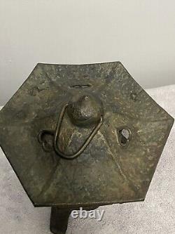 Vintage Japanese Cast Iron Pagoda Garden Lantern Weights Over 9LBS