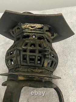 Vintage Japanese Cast Iron Pagoda Garden Lantern Weights Over 9LBS