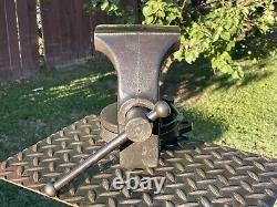 Vintage Jsb 15004 1/2 Swivel Anvil Vise 4 3/4'' Jaw, 28 Lbs Cast Iron Vice Japan