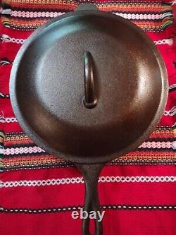 Vintage LODGE #8 Cast Iron CHICKEN FRYER DEEP SKILLET WithLid Restored Sits Flat