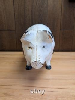 Vintage Large Cast Iron 17 Pig Door Stop Garden Decoration 22lbs