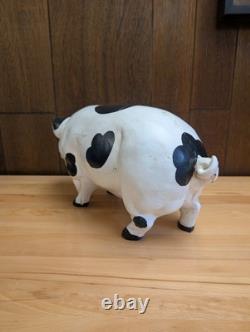 Vintage Large Cast Iron 17 Pig Door Stop Garden Decoration 22lbs