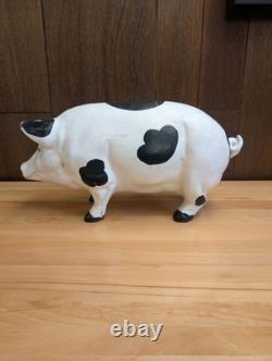 Vintage Large Cast Iron 17 Pig Door Stop Garden Decoration 22lbs