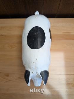 Vintage Large Cast Iron 17 Pig Door Stop Garden Decoration 22lbs