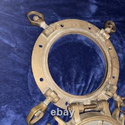 Vintage Large Cast Iron Bronze Brass Port Hole Ship Window 14 30 Lbs