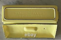 Vintage Le Creuset Yellow Enameled Cast Iron 1 1/2 Qt. Covered Loaf Terrine #28