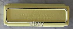 Vintage Le Creuset Yellow Enameled Cast Iron 1 1/2 Qt. Covered Loaf Terrine #28