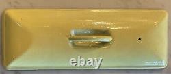 Vintage Le Creuset Yellow Enameled Cast Iron 1 1/2 Qt. Covered Loaf Terrine #28