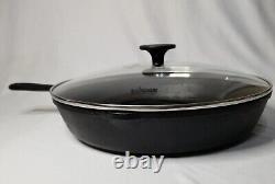 Vintage Lodge #10 Sk D 1 Triple Notch Heat Ring Cast Iron Skillet With LID 12