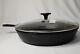 Vintage Lodge #10 Sk D 1 Triple Notch Heat Ring Cast Iron Skillet With Lid 12