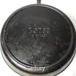 Vintage Lodge #10 Sk D 1 Triple Notch Heat Ring Cast Iron Skillet With LID 12
